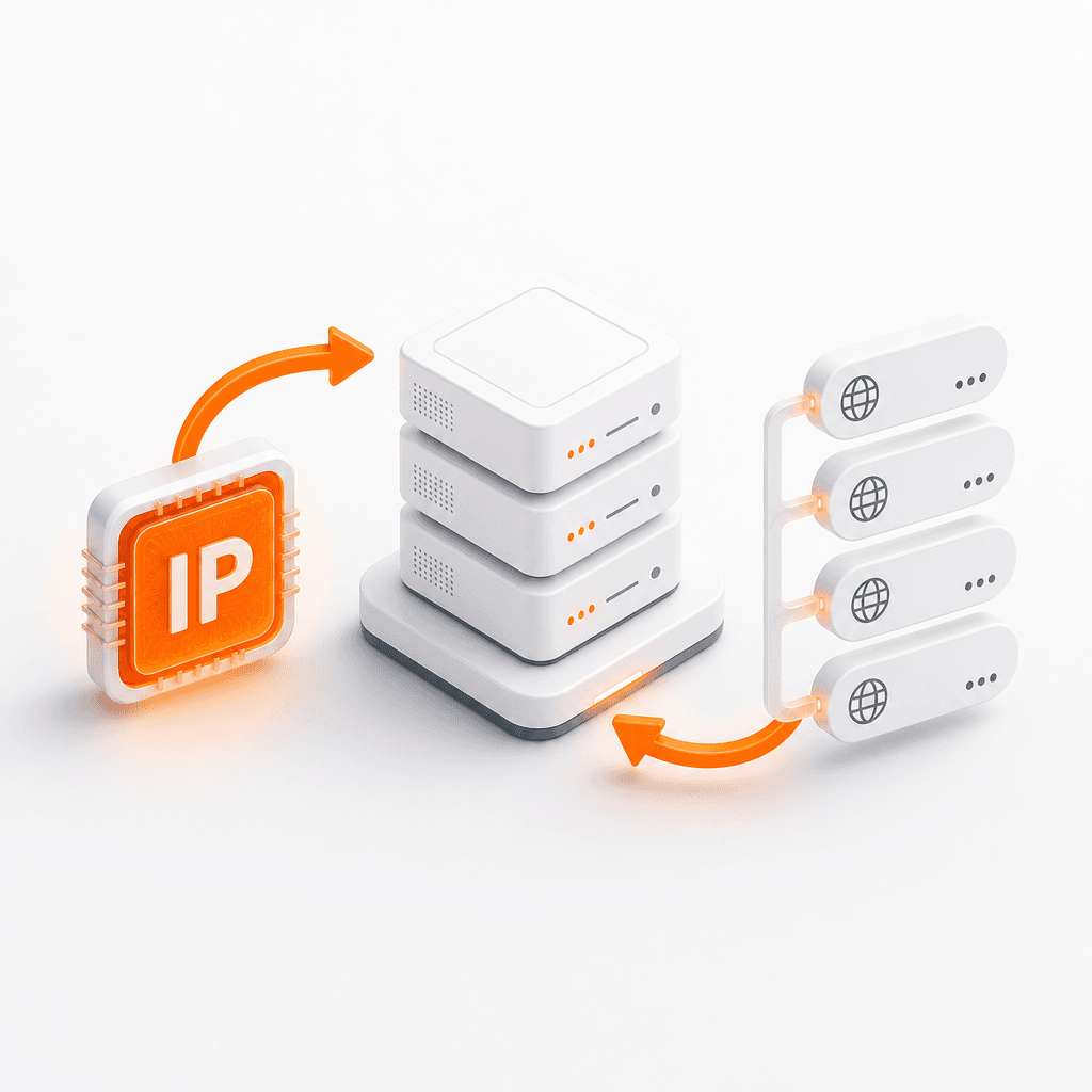 Ilustrasi alat Reverse IP Lookup
